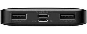 Батарея універсальна Baseus Bipow (10000 mA) Black 15W, фото 2