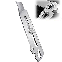 Металевий багатофункціональний канцелярський ніж AIRAJ 1301 | 6 в 1