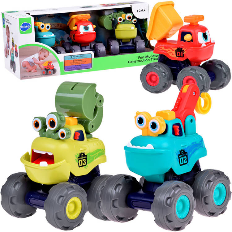 Набір автомобілів Monster Truck Набір із 3 веселих машинок для дітей ZA5070