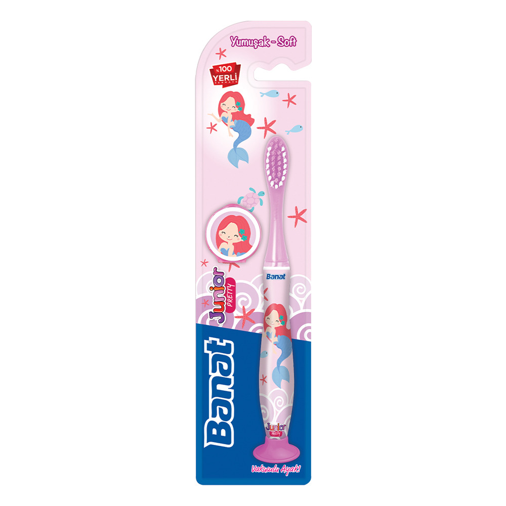 Зубна щітка для дівчаток 5+ BANAT Pretty Kids м'яка, 1 шт., фото 1