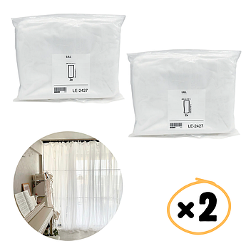 Штори/гардини 2 комплекти IKEA LILL Білий 280x300 см 100.702.62