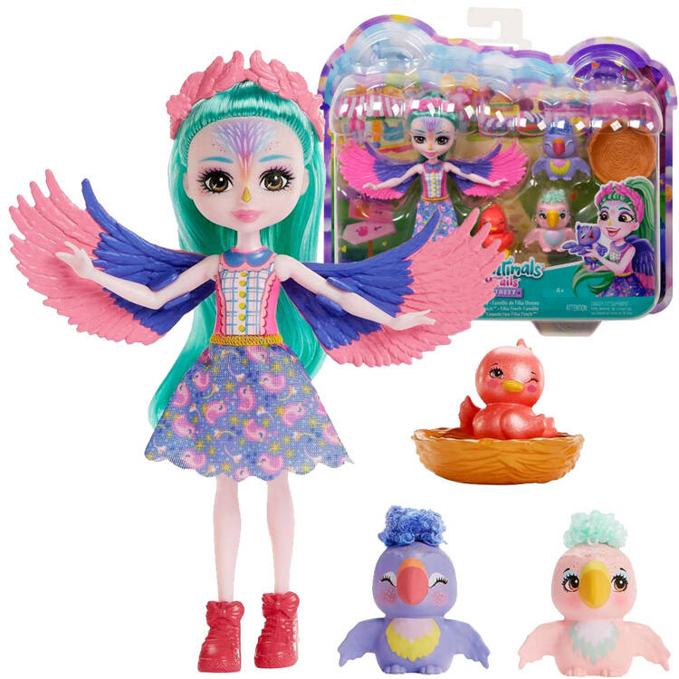 Лялька Enchantimals Filia Finch і миле сімейство папуг ZA5089
