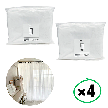 Штори/гардини 4 комплекти IKEA LILL Білий 280x300 см 100.702.62