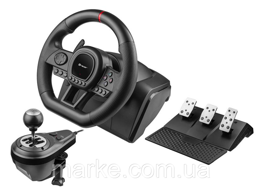 Руль з педалями та коробкою передач Tracer SimRacer 6in1 для PS4/PS3/PC/Xbox One/Xbox 360 (47345) (mrk)