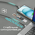 Кабель Promate FletchLink-CC USB-C to USB-C 60W Power Delivery 1.2 м Black (fletchlink-cc.black), фото 4