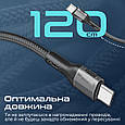 Кабель Promate FletchLink-CC USB-C to USB-C 60W Power Delivery 1.2 м Black (fletchlink-cc.black), фото 6