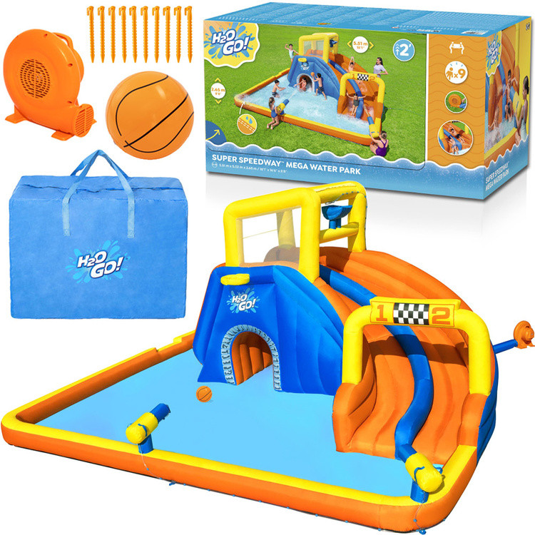 Стінка-гірка Bestway величезна WATER PLAYROUND 551x502x265cm 53377
