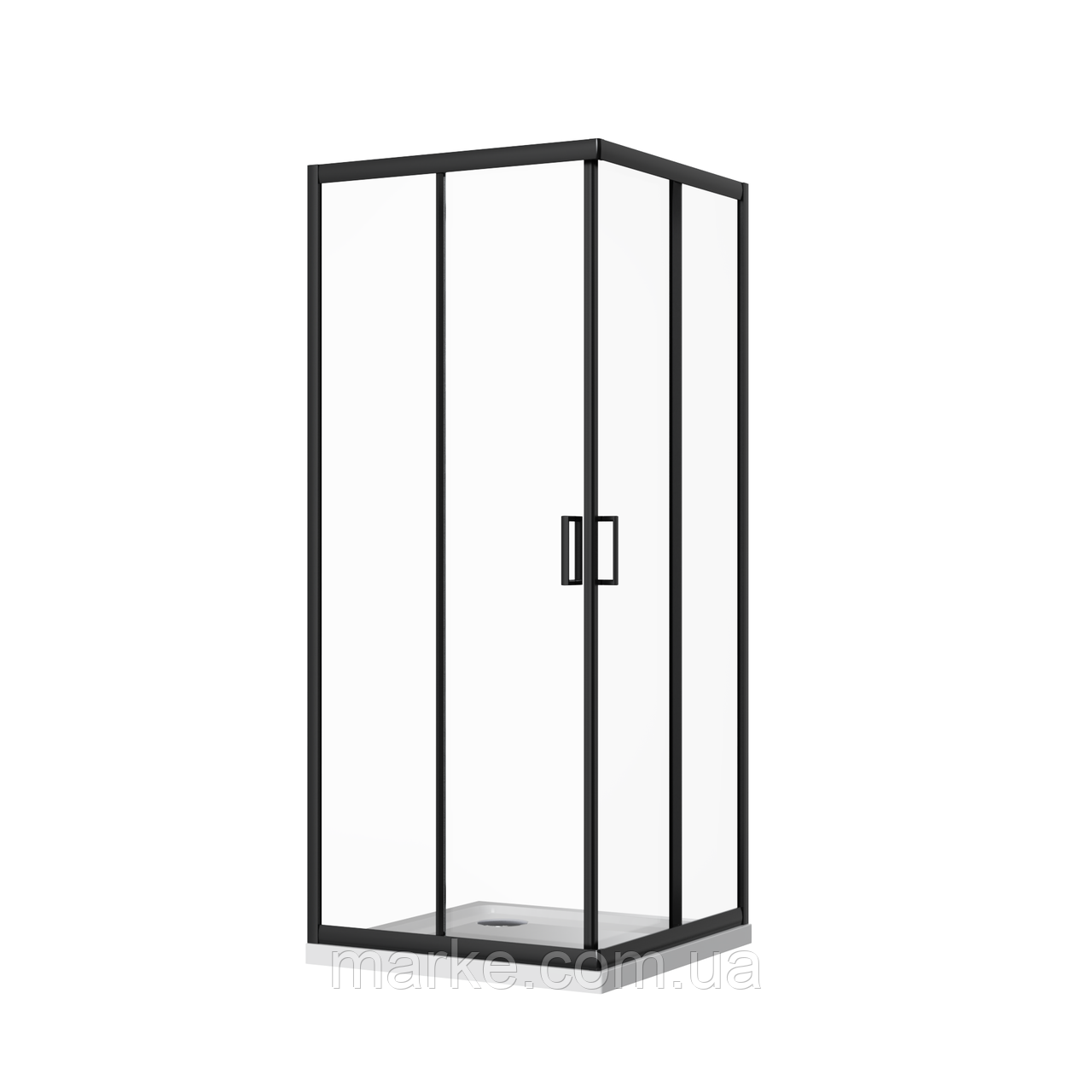 Скляна душова кабіна AVKO Glass  RDR06, 190х90х90 Black