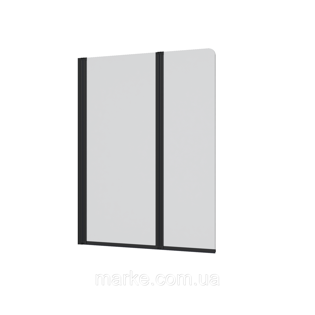 Скляна шторка для ванни AVKO Glass RDY19 60+40x140 Black матова