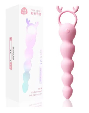Анальний вібратор анальна пробка м'який масажер простати Heart-beating Deer Вібраційні анальні розширювальні кульки