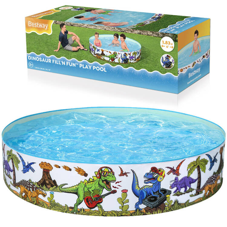 Басейн Bestway Expansion Pool Garden Paddling Pool DINOSAUS 183 x 38 см 55022