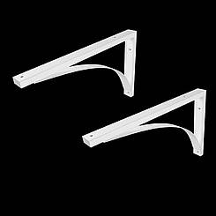 Кронштейн 500х400 2 шт для бетонних мийок та стільниць з рукомийниками, раковинами, мийками KML-08 білий