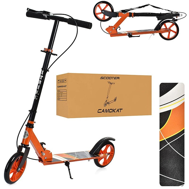 Самокат складаний iTrike жовтогарячий SR2-008-OR, фото 1