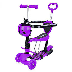 Самокат — біговел ITrike MAXI 5в1 фіолетовий JR 3-050-V