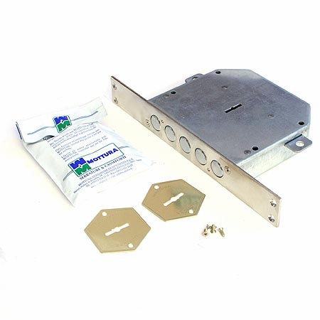 Врізний замок Mottura 50.798 D права (накладки золото), фото 1