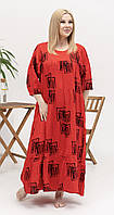 Штапельне плаття великого розміру 399