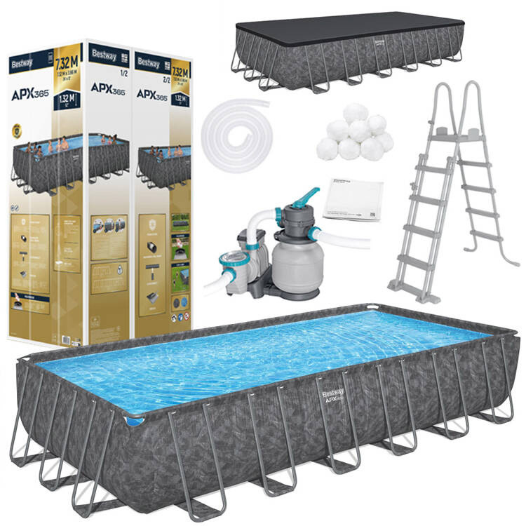 Каркасний басейн Bestway Frame Pool APX 365 732x366cm 561KG