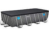 Bestway Splashview Frame Pool 488x244x122cm Grey Rattan 10in1 561MB, фото 4