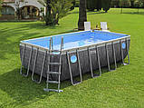 Bestway Splashview Frame Pool 488x244x122cm Grey Rattan 10in1 561MB, фото 11