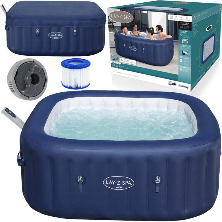 Bestway Lay-Z-Spa HAWAII Гідромасажний вбудований насос WiFi app 6001H