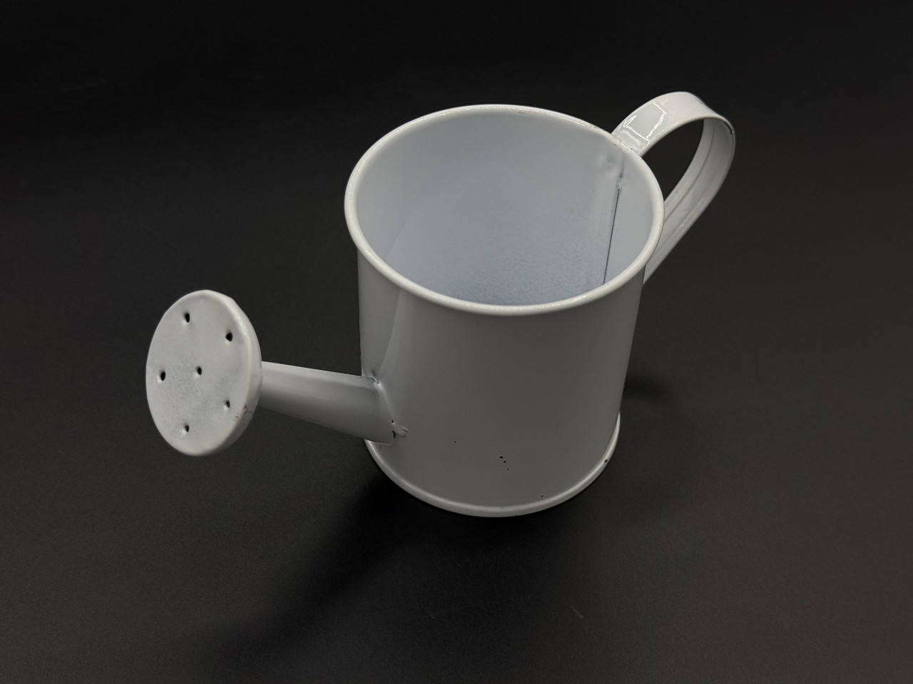 Декоративна поливалка садова металева для квітів Колір білий. 65х60х60мм, фото 1