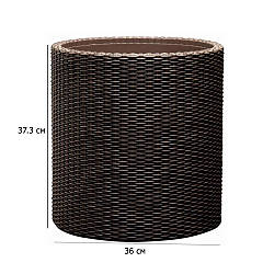 Горщик для квітів вуличний Medium Cylinder Plante 36 см коричневий циліндричний підлоговий