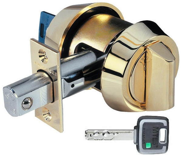 Врізний замок MUL-T-LOCK DEAD BOLT HERCULAR К-Т BS60-3кл MT5+., титан PVD