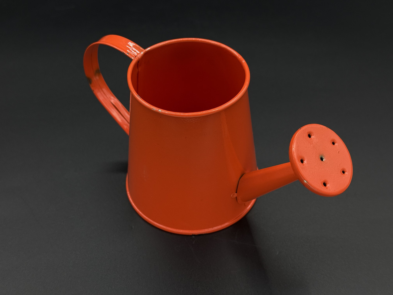 Декоративна поливалка садова металева для квітів Колір оранжевий. 74х72х55мм, фото 1