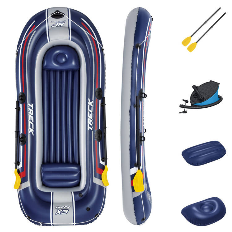 Надувний човен Bestway TRECK X3 на 4 місця 61110, фото 1