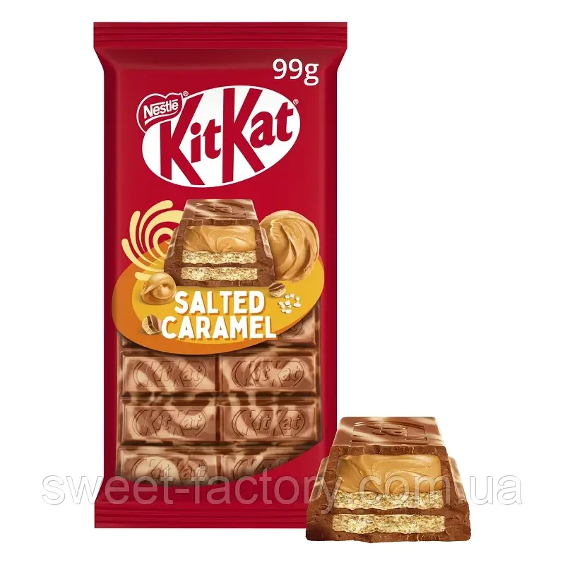 Шоколад KitKat Salted Caramel Chocolate 99g, фото 1
