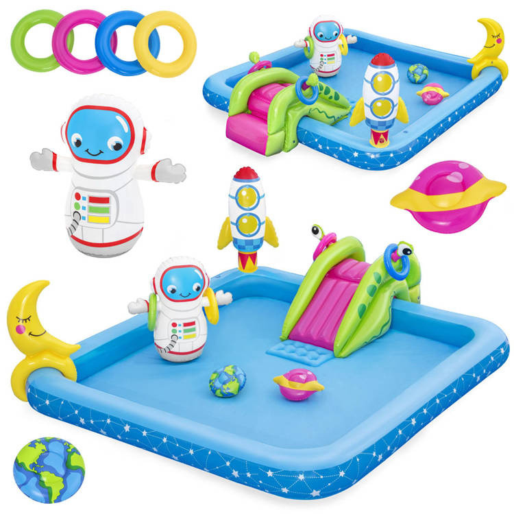 Bestway Swimming Pool Paddling Pool Water Playground КОСМОС + гірка + гармата 53126