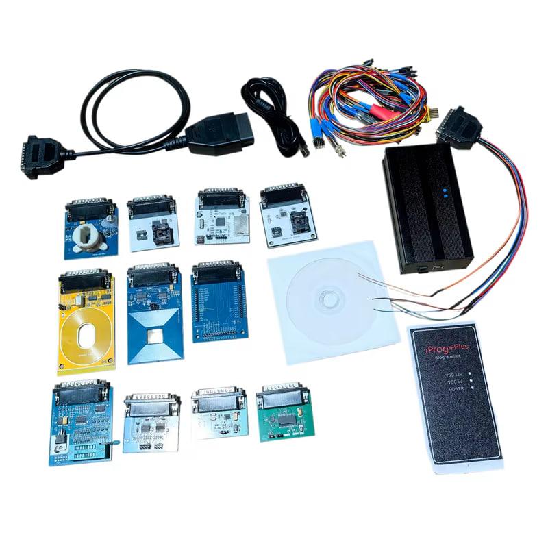 IProg+ OBD2 програматор ЕБУ ECU автомобілів +12 адаптерів (повний комплект)