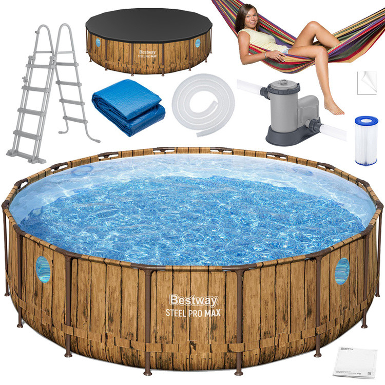 Bestway Frame Pool 488x122 12in1 Mat Cover Pump Ladder 56725