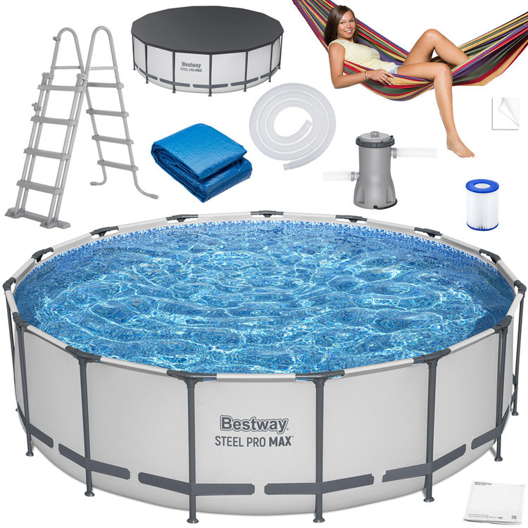 Bestway Frame Pool 457x122cm 12in1 Cover Mat Pump Ladder 56438