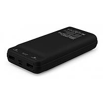 Батарея універсальна Vinga 20000 mAh QC3.0 Display soft touch black, фото 3
