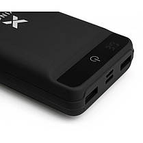 Батарея універсальна Vinga 20000 mAh QC3.0 Display soft touch black, фото 6