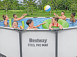 Каркасний басейн Bestway 396x122см 7в1 кришка насос сходи 5618W, фото 7
