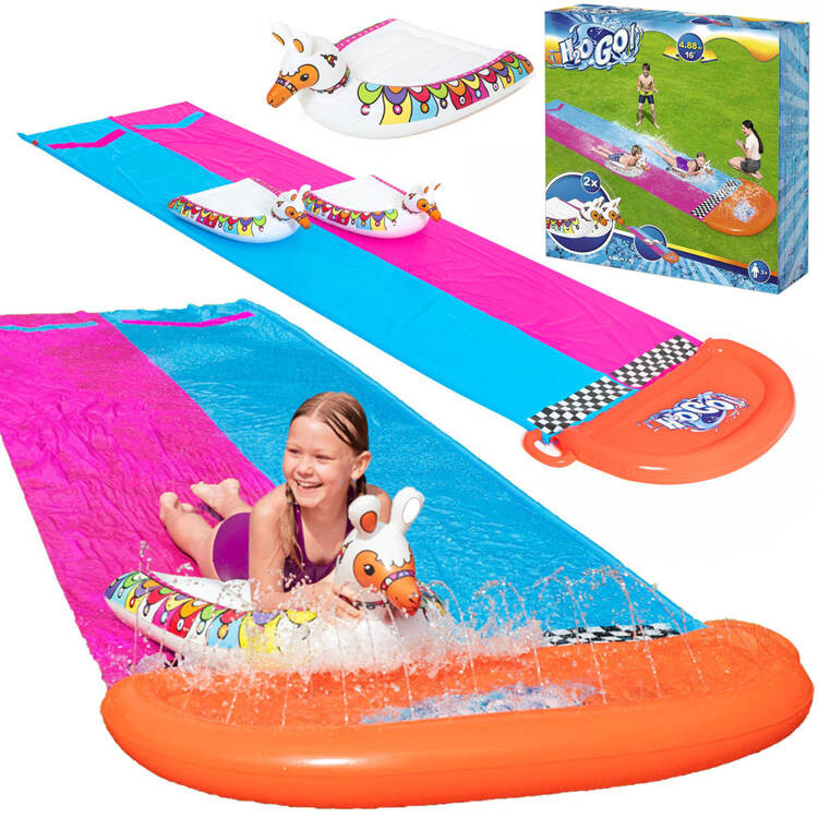 Bestway Подвійна водна гірка LAMA RAMA + матраци Long - 4,88м 52320