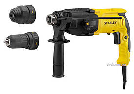 Перфоратор мережевий SDS+ STANLEY : з змінним патроном P= 800 Вт. J = 3,4 Дж. 3 режими
