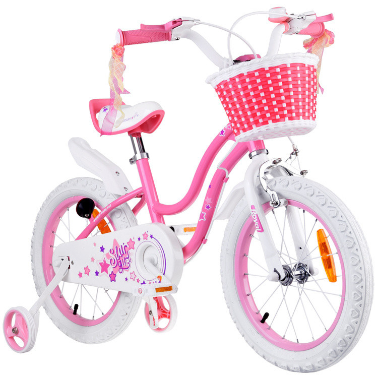 RoyalBaby Дитячий велосипед STAR GIRL 16 дюймів корзина бічні колеса RB16G-1