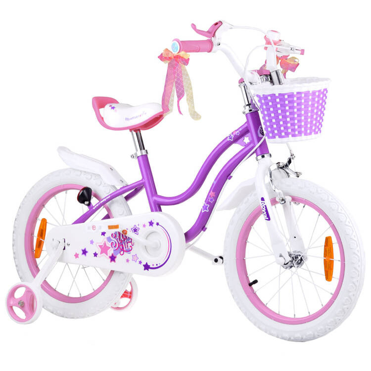 RoyalBaby Дитячий велосипед STAR GIRL 16 дюймів корзина бічні колеса RB16G-1
