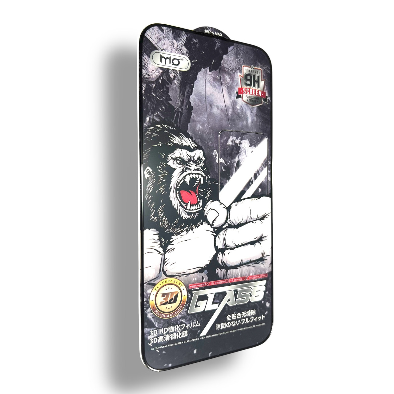 Захисне скло DK для Apple iPhone 16 Pro Max | Full Glue 3D MO King Kong (black)