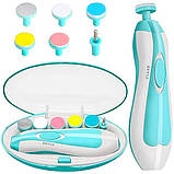 Дитяча пилка акумуляторна для нігтів і 6 насадок NAIL TRIMMER XL-667, фото 2