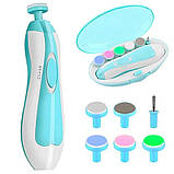 Дитяча пилка акумуляторна для нігтів і 6 насадок NAIL TRIMMER XL-667, фото 6