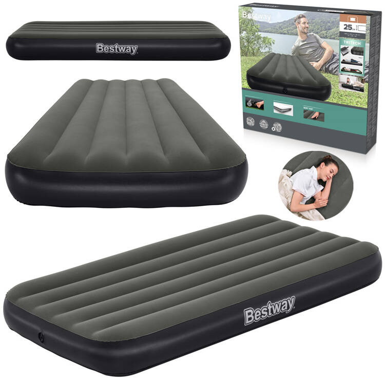 1-місний надувний матрац Bestway Tritech Air Mattress Twin 188x99см 6713L