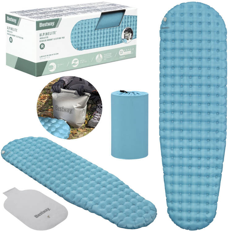 Килимок для сну Bestway AlpineLite Regular Mummy 183х51х7,5 см 69612