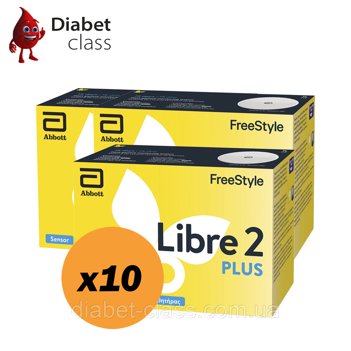Сенсор Freestyle Libre 2 Plus (ФріСтайл Лібре 2 Плюс) 10 уп.