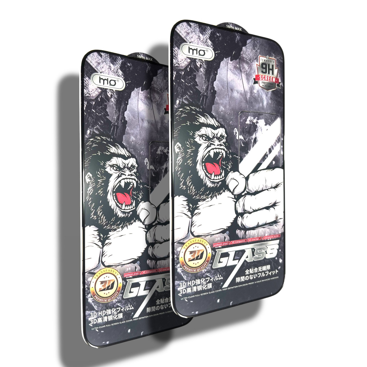 Захисне скло 2 шт CDK для Apple iPhone 16 Pro Max | Full Glue 3D MO King Kong (black)