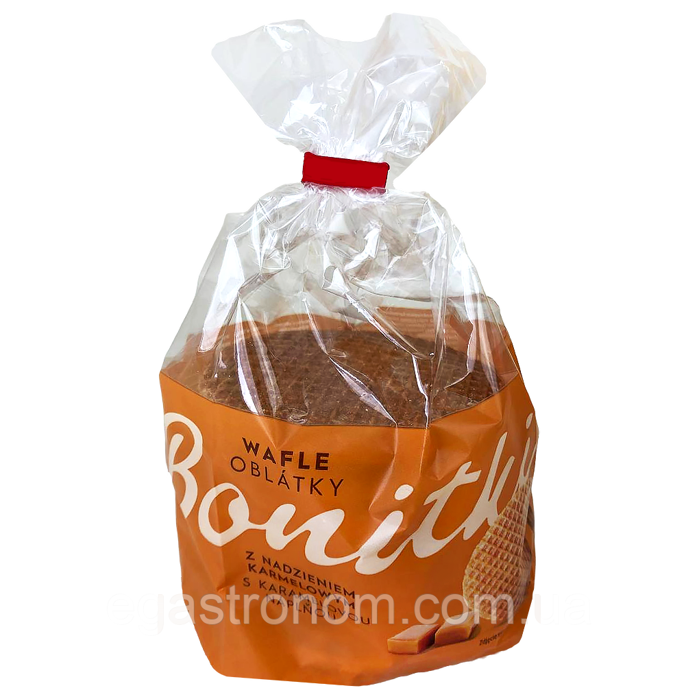 Вафлі з карамеллю Бонітки Bonitki 400g 9шт/ящ (Код: 00-00017443), фото 1