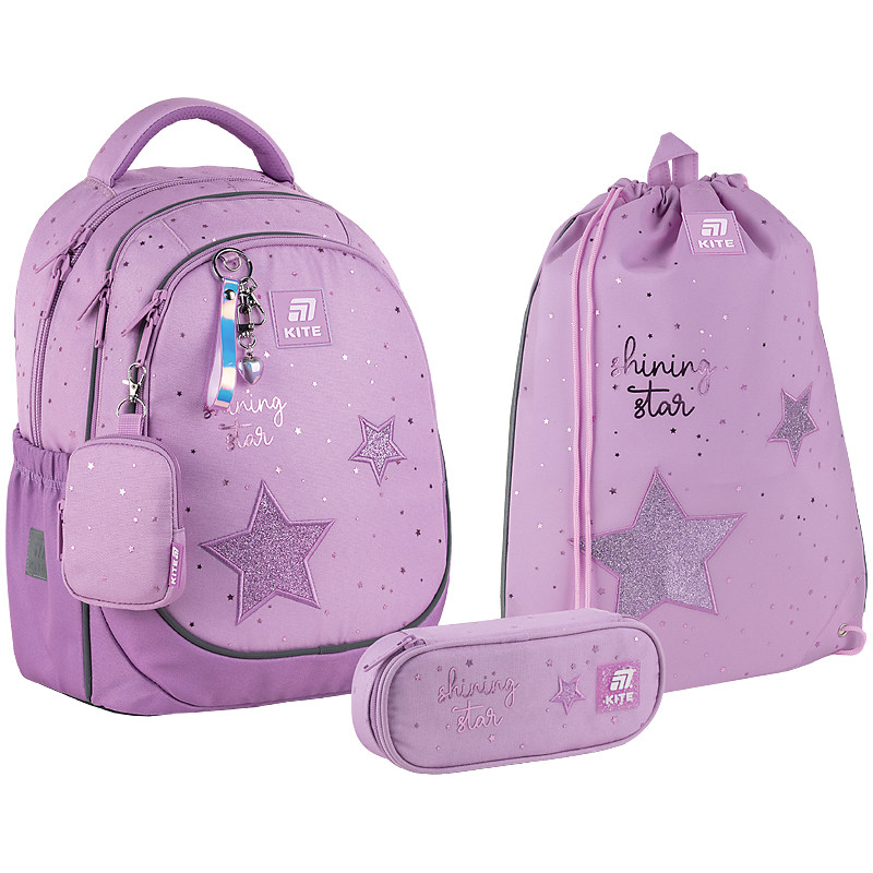 Шкільний набір Kite Education ShiningStar SET_K25-700M-2 (рюкзак, пенал, сумка) 130-145 см